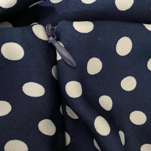 Blue and White Polka Dot MIDI Skirt - Picture 3 of 6